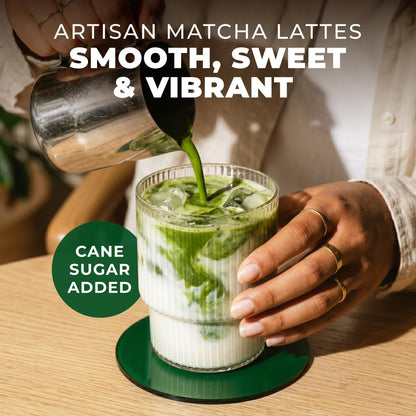 Matcha Latte Powder 0.55 LB (25 Servings) - Pure Dried Superfood, Easy Mix, Sugar Free - Antioxidant Rich for Smoothies, Baking & Drinks - Non-GMO Gluten-Free | Gya Tea Co