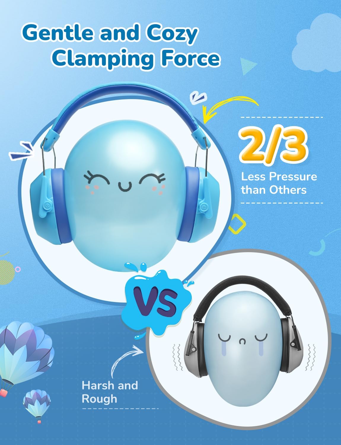 iClever Noise Cancelling Headphones for Kids Adults, SNR 29dB Safety Noise Reduction Ear Muffs for Autism Sensory &Concentration Aid, Ear Hearing Protection for Fireworks/Event/Monster Jam/Concert