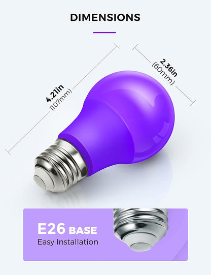 L LOHAS LED Sleep aid Amber Light Bulbs, Blue Light Blocking, A19 9W(60 Watt Equivalent) Dim Light Bulbs, 1800K Warm Light Bulb, E26 Base, 2 Pack