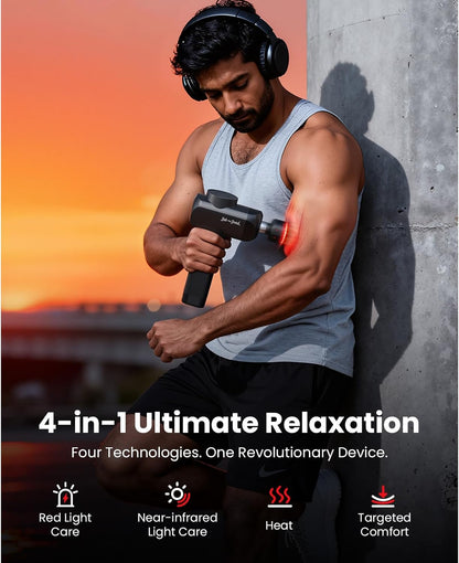 BOB AND BRAD X6 Pro Max Massage Gun with Heat and Cold, FSA Eligible HSA Deep Tissue Percussion Massager Gun for Athletes, Metal Head & 5 Speeds, Handheld Muscle Massager for Body and Back Pain Relief