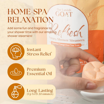 TLG Soothe Shower Steamers Aromatherapy 7 Pack – USA Made with Extra Menthol, Peppermint & Eucalyptus – Shower Bomb for Relaxation, Stress & Sinus Relief – Gift for Men & Women