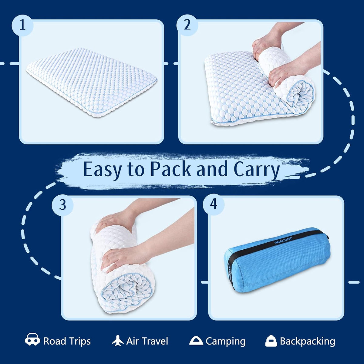 Thin Pillow for Sleeping, Cooling Gel Flat Pillow for Stomach and Back Sleepers, Ultra Slim Stomach Sleeping Pillows for Shoulder Neck Pain Relief, Low Profile Memory Foam Pillows 2.25-inches