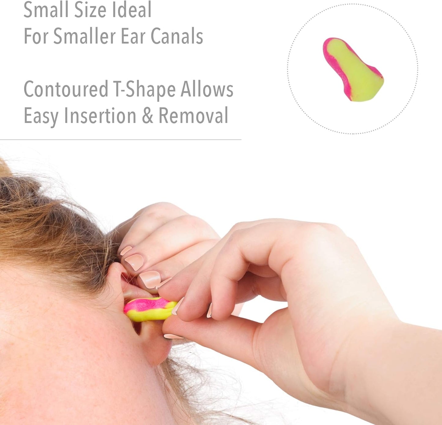 Howard Leight by Honeywell Laser Lite High Visibility Disposable Foam Earplugs, Pink/Yellow , 200-Pairs (LL-1) - 3301105