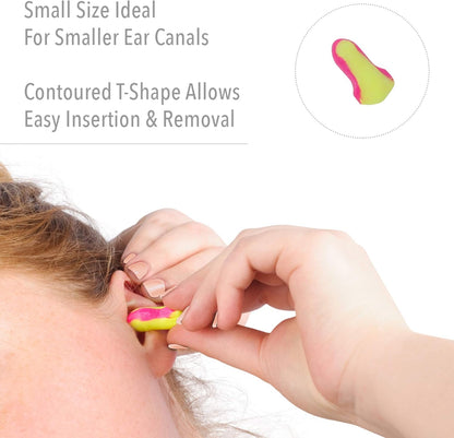 Howard Leight by Honeywell Laser Lite High Visibility Disposable Foam Earplugs, Pink/Yellow , 200-Pairs (LL-1) - 3301105