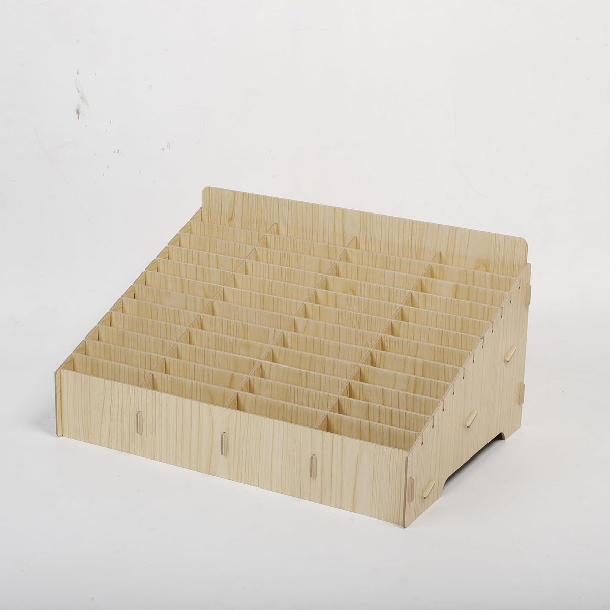 Wooden Display Cell Phone Rack, Phone Storage Rack Brown 12 Slot