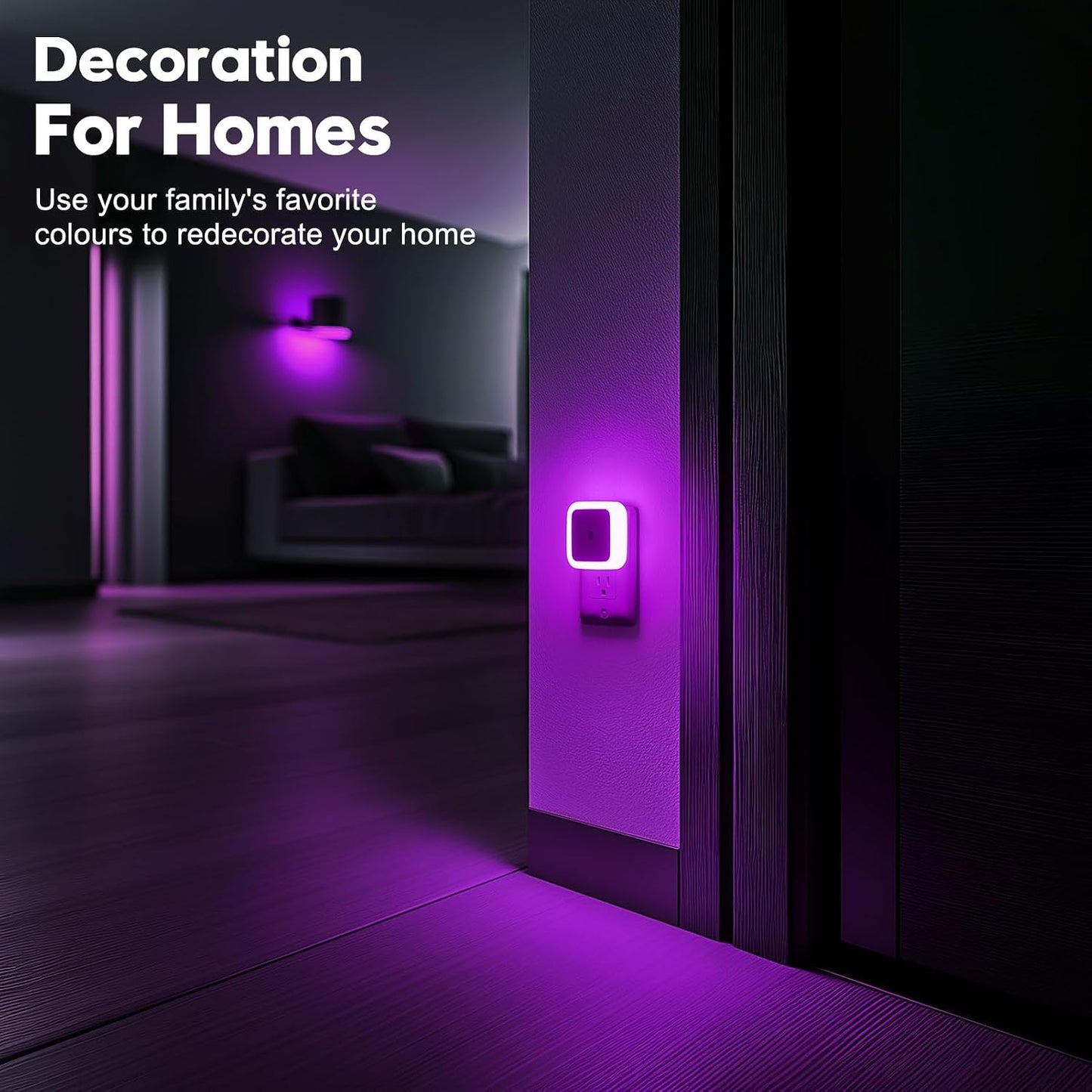 Sujeet Night Light, Night Lights Plug into Wall,Nightlight Plug in Night Light, Dusk to Dawn Night Lamp Led Night Lights for Adults Bedroom, Bathroom, Hallway (Amber)