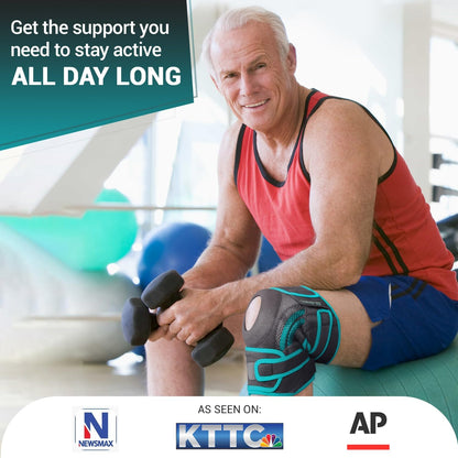 DR. BRACE ELITE Knee Brace with Side Stabilizers & Patella Gel Pads for Maximum Knee Pain Support and fast recovery for men and women-Please Check How To Size Video (Mercury, Medium)