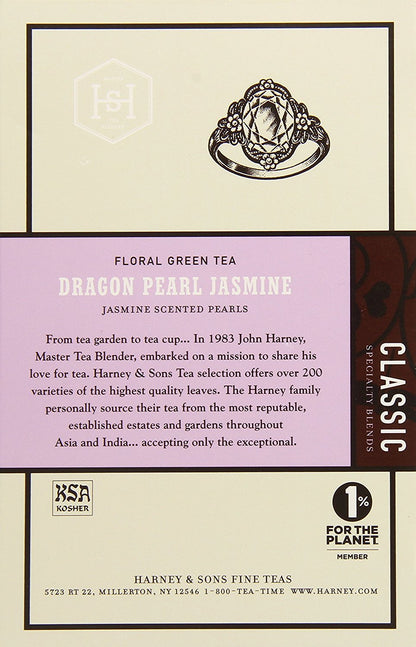 Harney & Sons Dragon Pearl Jasmine Tea, 20 Wrapped Sachets
