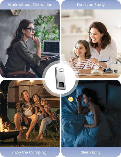 Vaydeer Metal Phone Lock Box with Timer, Cell Phone Lock Box for Focus and Screen Time Control, Timed Phone Locker to Reduce Screen Stress, Silver Self Control Box for Kids Students Adults