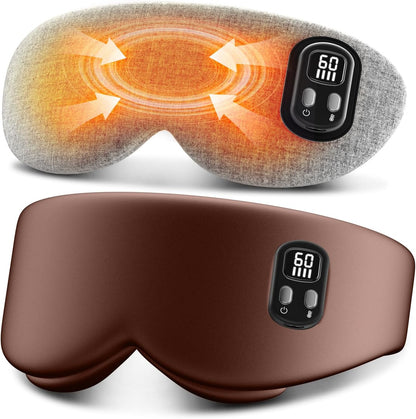 Cordless Heated Eye Mask, 4 Temp Timed Shutdown for Dry Eyes & Sleep Relief