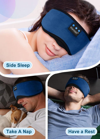 TOPOINT Sleep Mask with Headphones Bluetooth 5.4 Wireless, Sleep Headphones Earphones Earbuds with Microphone HD Speakers Music, Blackout Eye Mask for Sleeping Travel Meditation Men Women Cool Gadgets