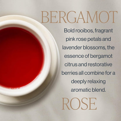 Rishi Tea Bergamot Rose Organic Herbal Sachet Tea Bags, Caffeine Free, 30ct