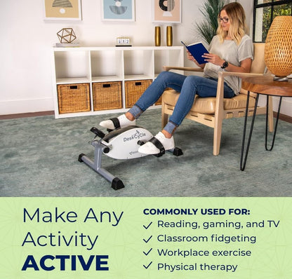 DeskCycle Under Desk Bike Pedal Exerciser - Stationary Bikes for Home & Office - Standard and Adjustable Height Versions