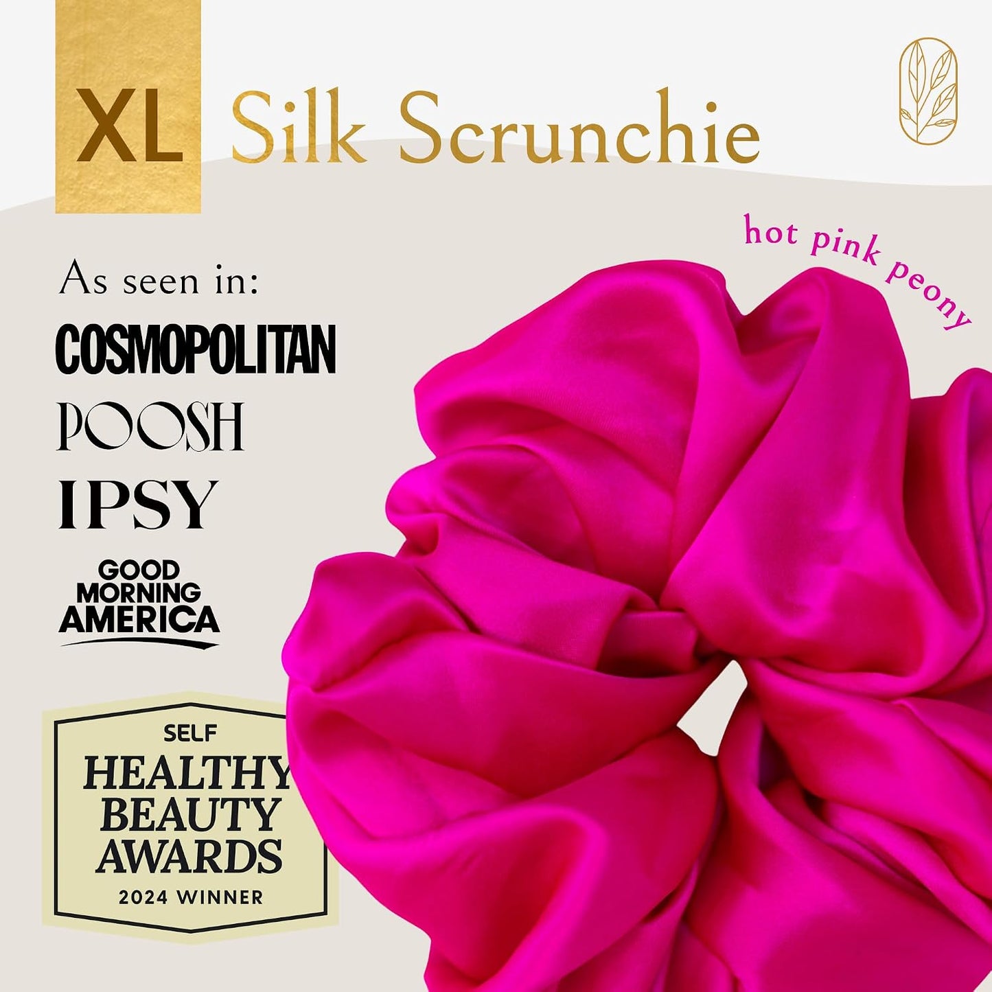 Silk Scrunchies for Women Ponytail Holders – Oversized Mulberry Silk Scrunchies – Extra Large No Damage Hair Ties for Curly, Thick, and Thin - Hair Accessories for Women – Black, XL By Curlfriend