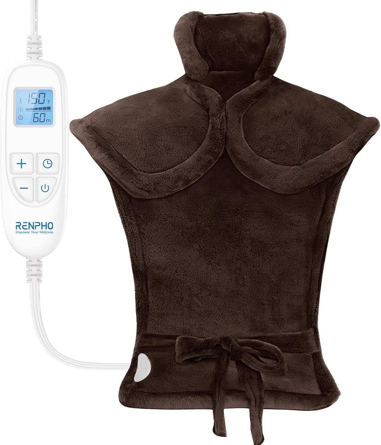RENPHO Fathers Day Dad Gifts, Electric Heating Pad - 6 Heat Levels for Neck Shoulder and Back, Birthday Gifts for Women Men, Weighted Pad for Snug Fit, ETL Certified, FSA Eligible, 24"x33" Gray