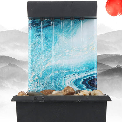 Tabletop Ball Fountain Waterfalls,Irregular Stone Water Fountain Indoor for Relaxation,Home/Office Decoration Meditiation Water Resin, House Warming Gifts New Home (#1)