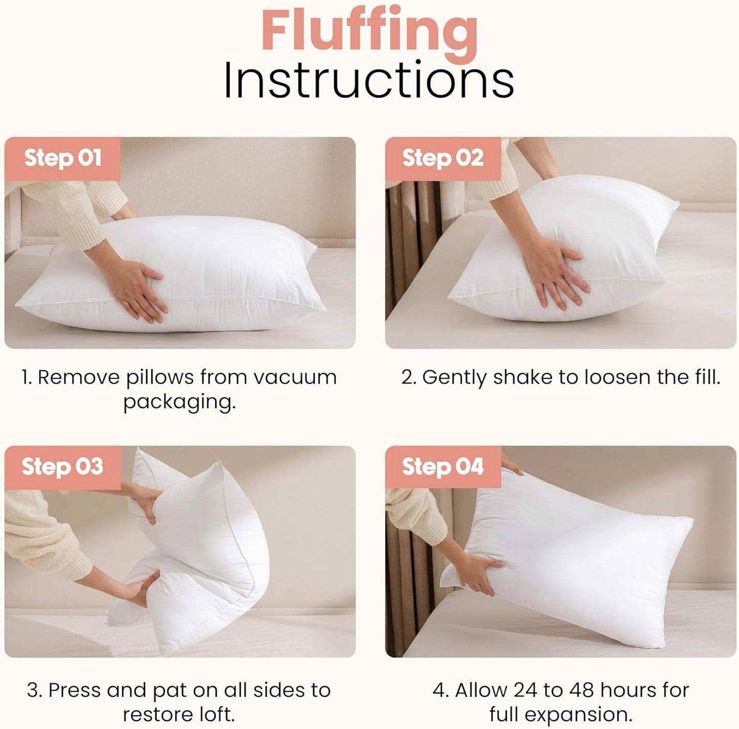 Utopia Bedding 12x20 Pillow Inserts, Set of 2, White – Indoor Decorative Throw Pillows for Bed, Sofa & Couch – Soft, Supportive & Fluffy Cushion Inserts