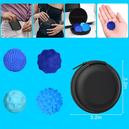 BUSOHA Silicone Magnetic Fidget Balls - 4 Pack Fidget Toys for Adult