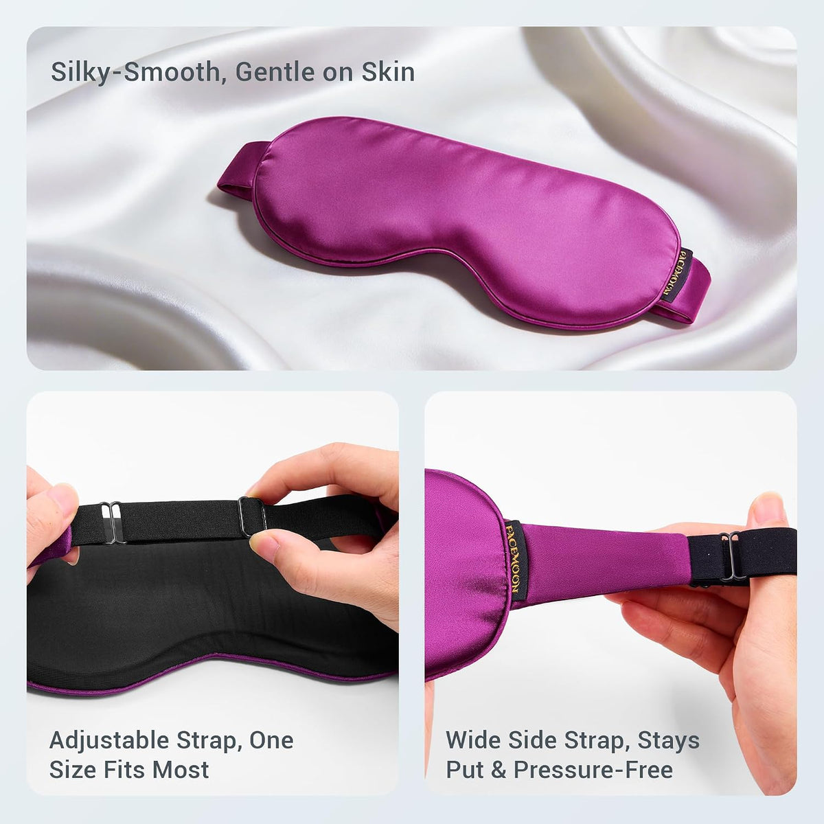 Cooling Eye Mask for Puffy Eyes: Fsa Eligible ltems Hsa, Migraines Headache Fast Relief After Surgery Care Cold Compress, Reusable Face Ice Pack Gel for Dark Circles, Gentle Weighted Sleep Mask Purple