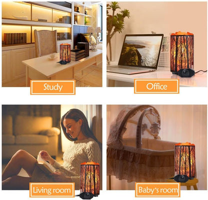 Shineled Himalayan Salt Lamp, Salt Rock Lamp Natural Night Light in Forest Design Metal Basket with Dimmer Switch (4.1 x 6.5 4.4-5lbs), 25Watt Bulbs & ETL Cord 1 Pack