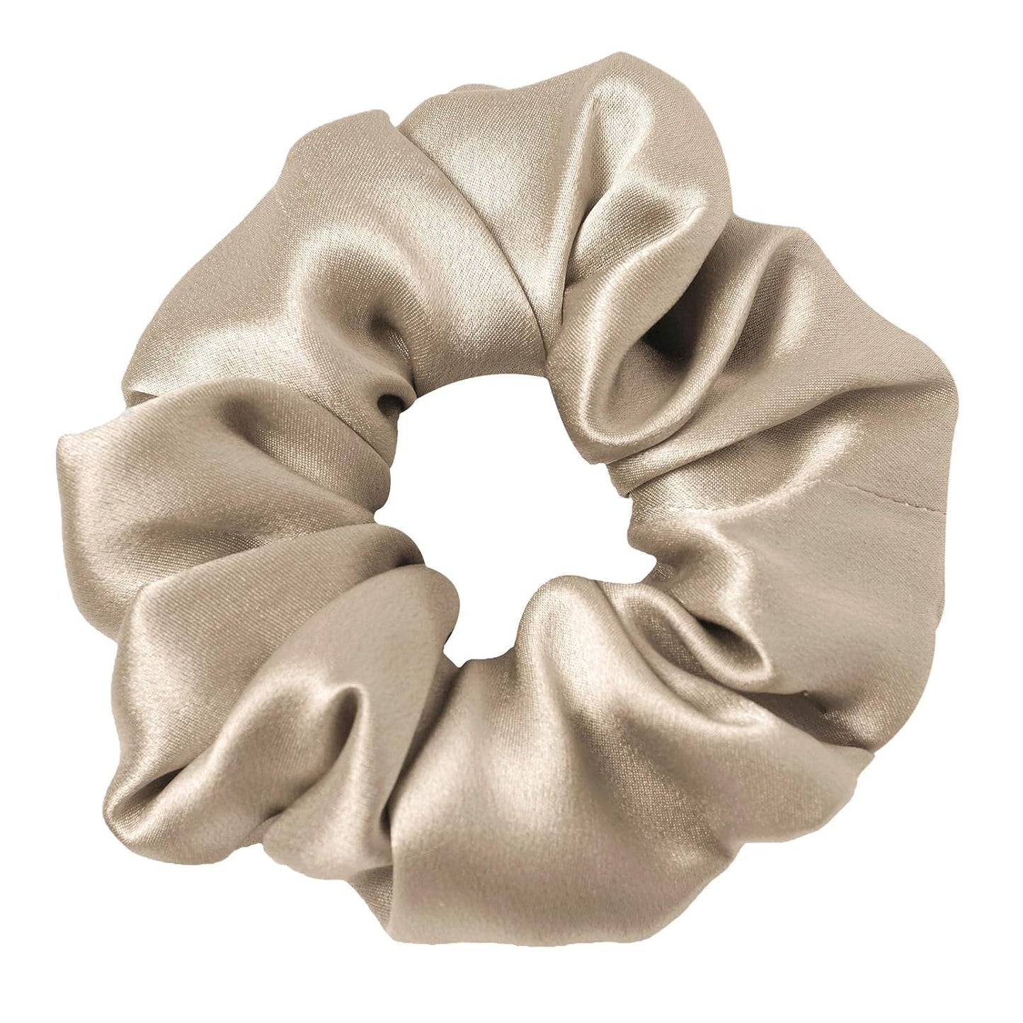LILYSILK Silk Hair Scrunchies / Ties for Frizz & Breakage Prevention, 100% Mulberry, No Damage, Elastic ponytail Holders, 1Pc, Coffee - Colors B
