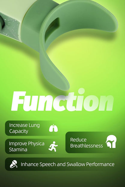 Breathing Exercise Device,Breathers Trainers Exerciser with Adjustable Inspiratory/Expiratory Vibration Fitness for Wellness