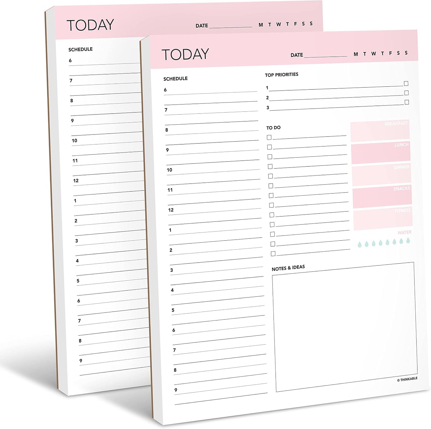Daily Planner Notepad - 8.5x11 To Do List Organizer