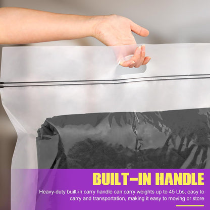FURWEY 25 Gallon Storage Bags,35x24,Clear Resealable,Heavy Duty 4 Mil