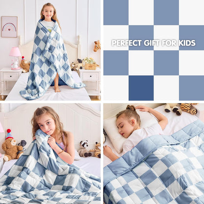 yescool Weighted Lap Pad 2 Pounds Weighted Lap Blanket, Space Plane Small Weighted Blanket, Weighted Throw Blanket Gifts for Travel Indoor Outdoor, 20"x30"