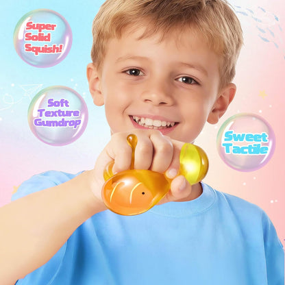Stress Balls for Kids Adults - Squishy Fidget Toys Sensory Toys for Kids with Autism Glow in The Dark Squeeze Balls for Hand Therapy Squish Ball for Anxiety Stress Relief Easter Basket Stuffers