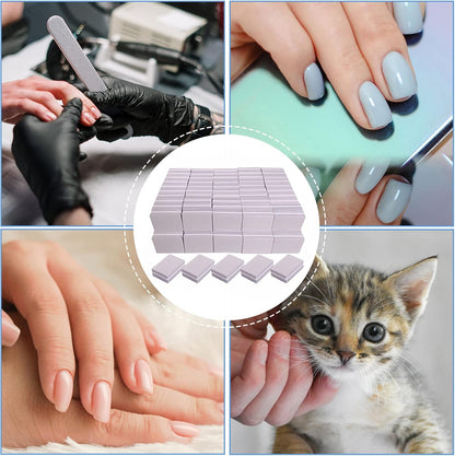 Nail Buffers (50 Pack), Mini Buffer Block Nail File for Acrylic Nails and Natural Nails, 100/180 Grit Nail Buffer Block Bulk Buffing Blocks for Nail Buff Professional Manicure File Blocks Set Pink