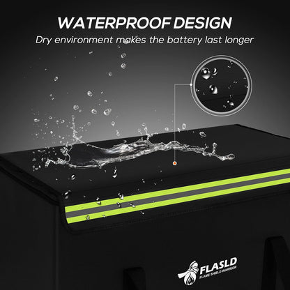 FLASLD Large Fireproof Document Bags, 24x12x12” Waterproof Storage Firesafe Bag, Fireproof Folder Safe Box for Cash, Valuables & Passport, Silicone Coating & Zipper Closure
