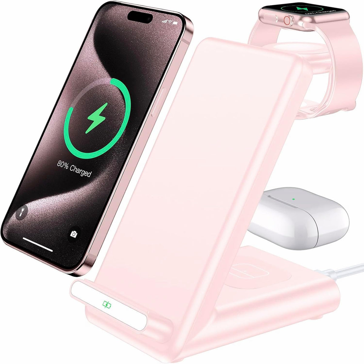 Wireless Charging Station,3 in 1 Charging Stand for Apple Multiple Devices