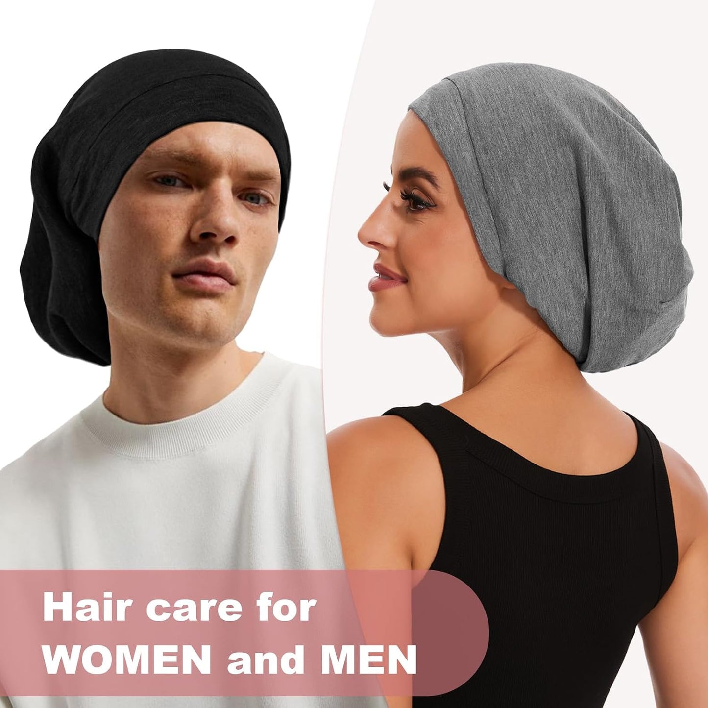 ZHENSILK Silk Bonnet for Sleeping Women, Adjustable Silky Satin Lined Sleep Cap, Silk Hair Wrap Slouch Beanie Hat