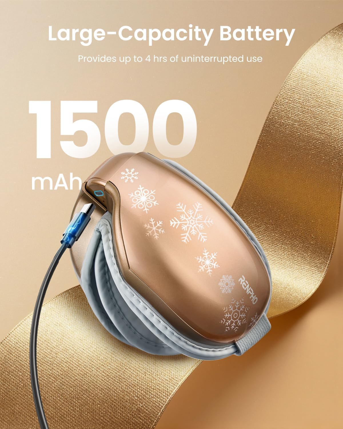 RENPHO Eyeris 1 Eye Massager with Heat, FSA Eligible HSA, Heated Eye Mask for Head Tension, Eye Strain & Screen Fatigue, Birthday Gifts for Men and Women
