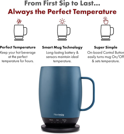 Nextmug - Temperature-Controlled, Self-Heating Coffee Mug