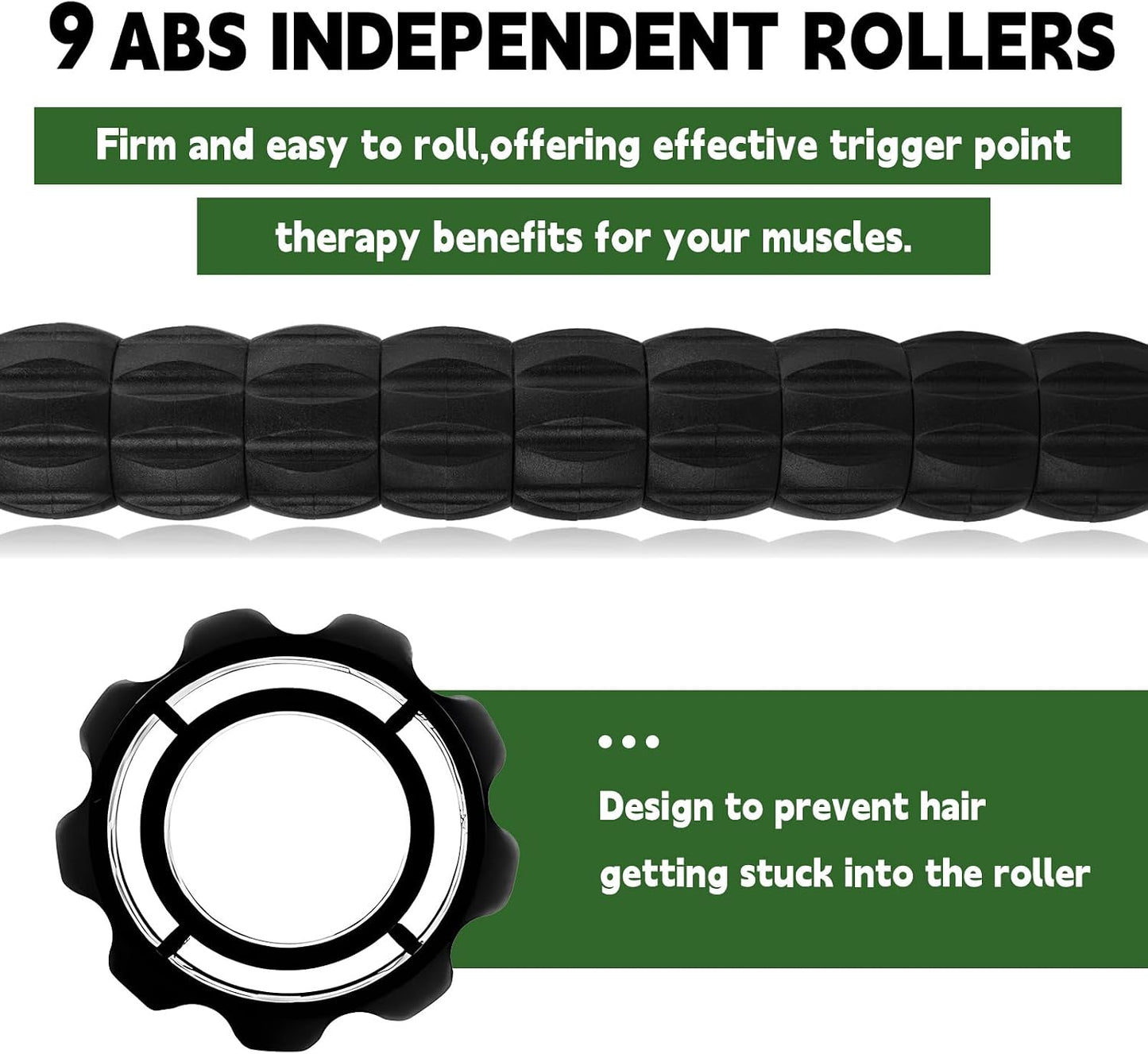 Massage Roller Stick,Muscle Roller Stick for Athletes,Liposuction Massage Roller for Lymphatic Drainage, for Relief Muscle Soreness, Trigger Points, Help Runner Legs, Back Recovery