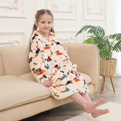 Fiosnow Glow in the Dark Unicorn Blanket Hoodies for Kids 6-13YR Oversize Wearable Blanket Hoodies for Boys Girls Teens