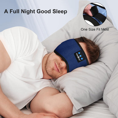 MUSICOZY Sleep Headphones, Bluetooth 5.4 Sleep Mask Headband Headphones Sleeping Eye Mask, Wireless Music Earbuds Earphones with HD Stereo Speakers for Side Sleepers, Cool Gadgets Unique Gift