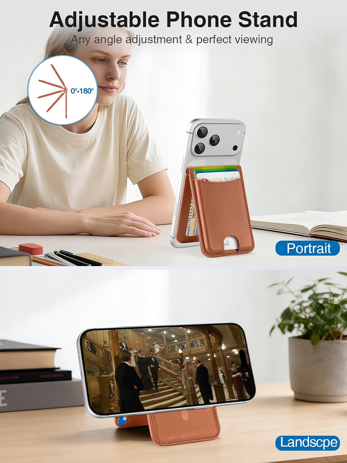 TopMade for MagSafe Wallet Works with Find My, Strongest Magnetic Wallet