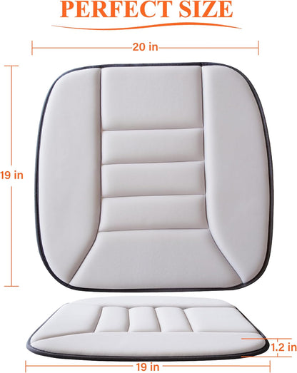 kingphenix Car Seat Cushion with 1.2inch Comfort Memory Foam, Seat Cushion for Car and Office Chair (Black)