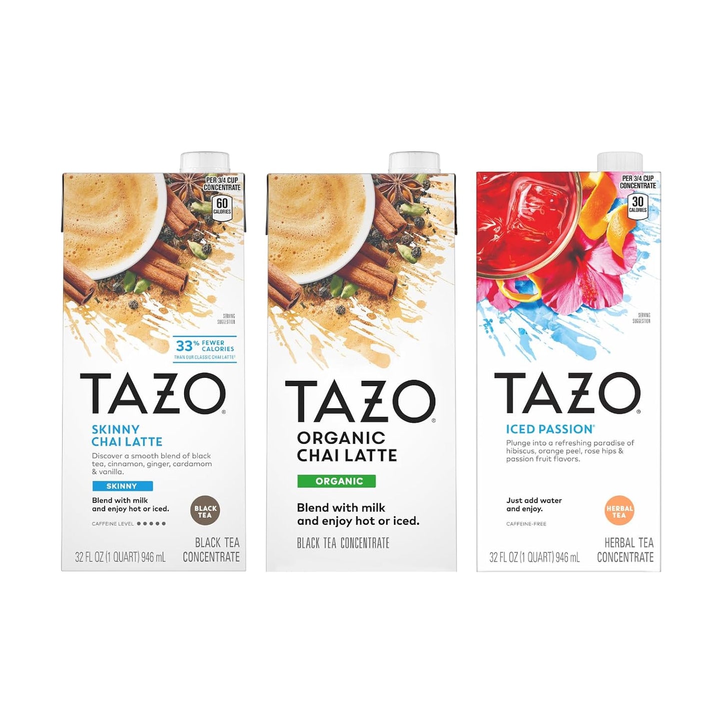 TAZO Skinny Chai Tea Latte Concentrate, 32 FZ