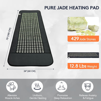 UTK Far Infrared Heating Pad for Back Pain, Small 19x15 in, 60 Pure Jade