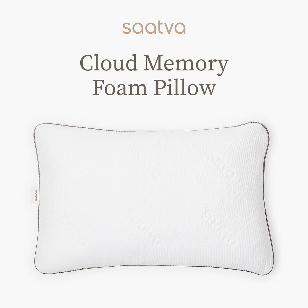 Saatva Cloud Memory Foam Pillow, Gel-Infused Shredded Memory Foam Fill