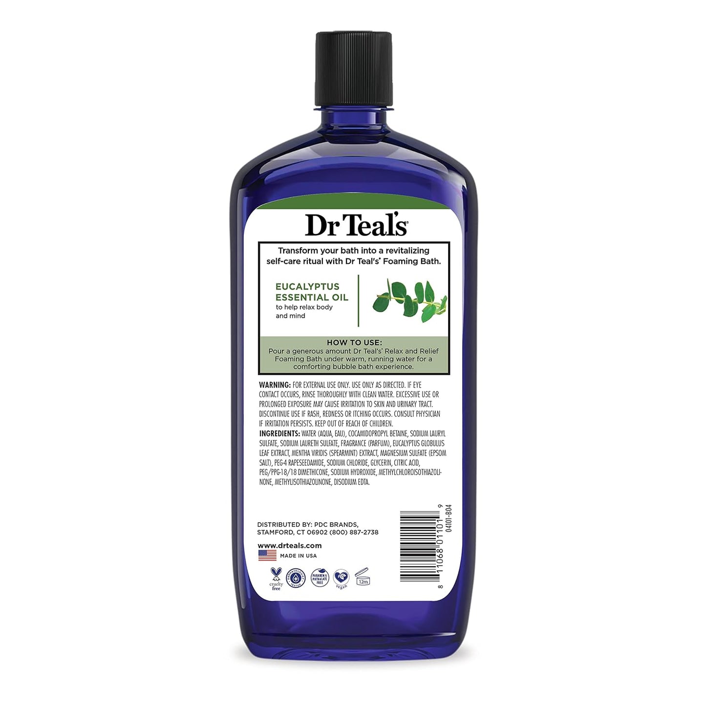 Dr Teal's Foaming Bath with Pure Epsom Salt, Soothe & Sleep with Lavender, 34 fl oz (Pack of 2)