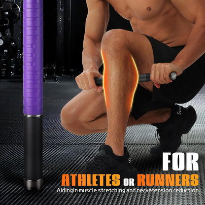 Muscle Roller Stick, Massage Roller for Muscle Deep Tissue Massage, Calf Roller for Myofascial Release, Therapy Roller Stick for Back, Legs, Arms, Waist, and Shoulders Full Body Use (Black)
