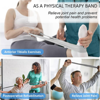 Resistance Bands for Physical Therapy, Bands for Working Out, Latex Free Elastic and Exercise Bands Set for Stretching, Suitable for Rehab, Yoga, Pilates, Gym, Home Exercise