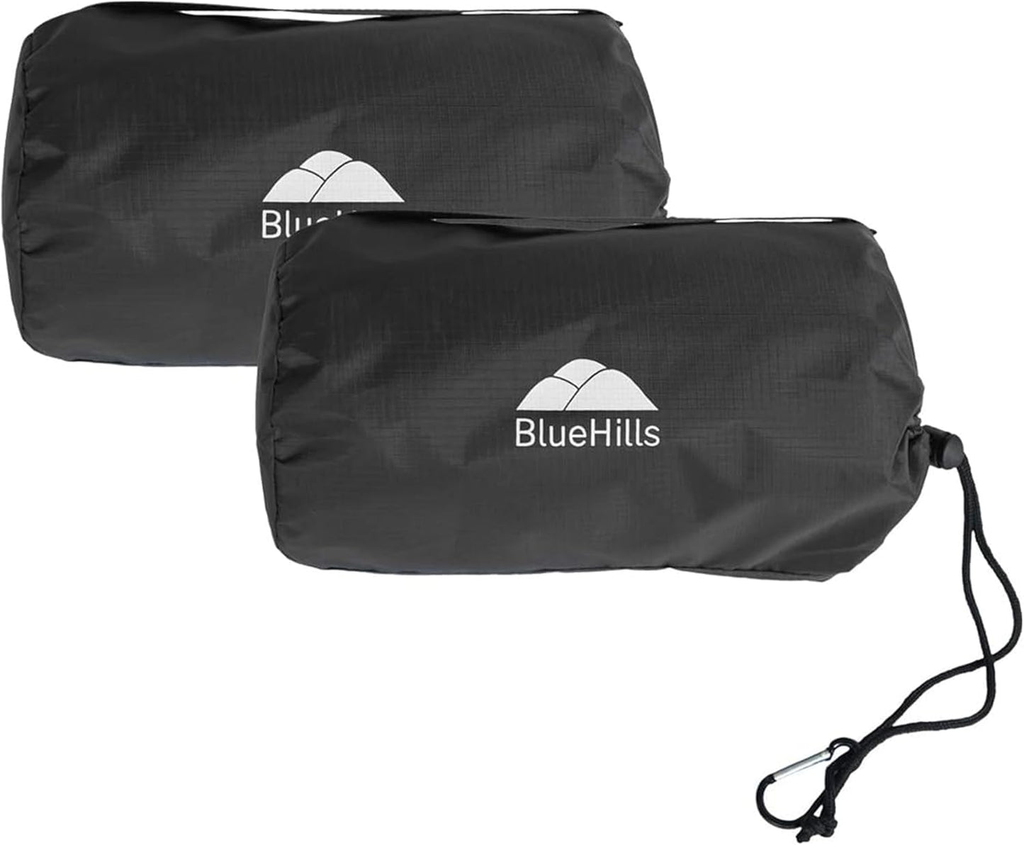 BlueHills Travel Blanket Pillow Compact Lightweight Pocket Size Airplane Traveling Essential Flight Trip Throw in Bag Portable Case Plane Accessory Gray L01
