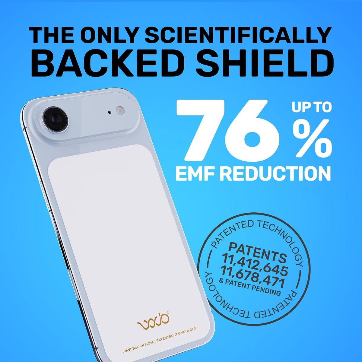 WAVEBLOCK EMF Blocker Sticker for iPhone 15 White