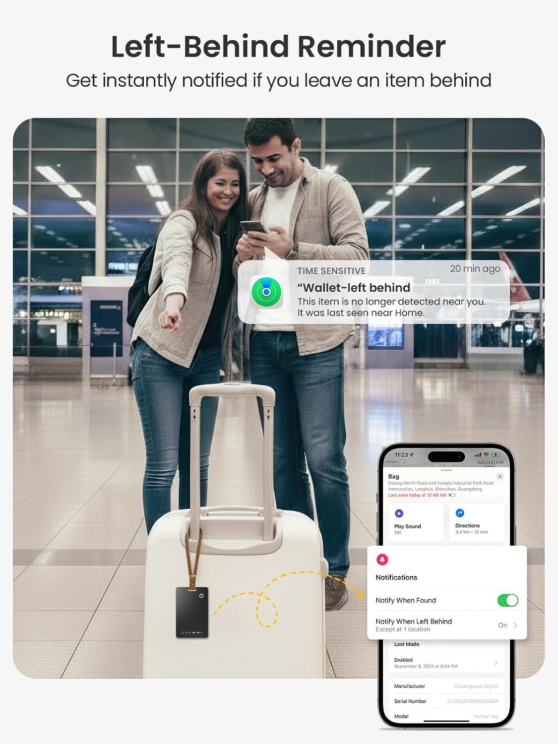 LOXP Rechargeable Wallet Tracker Card 2 Pack, Works with Find My [iOS Only]